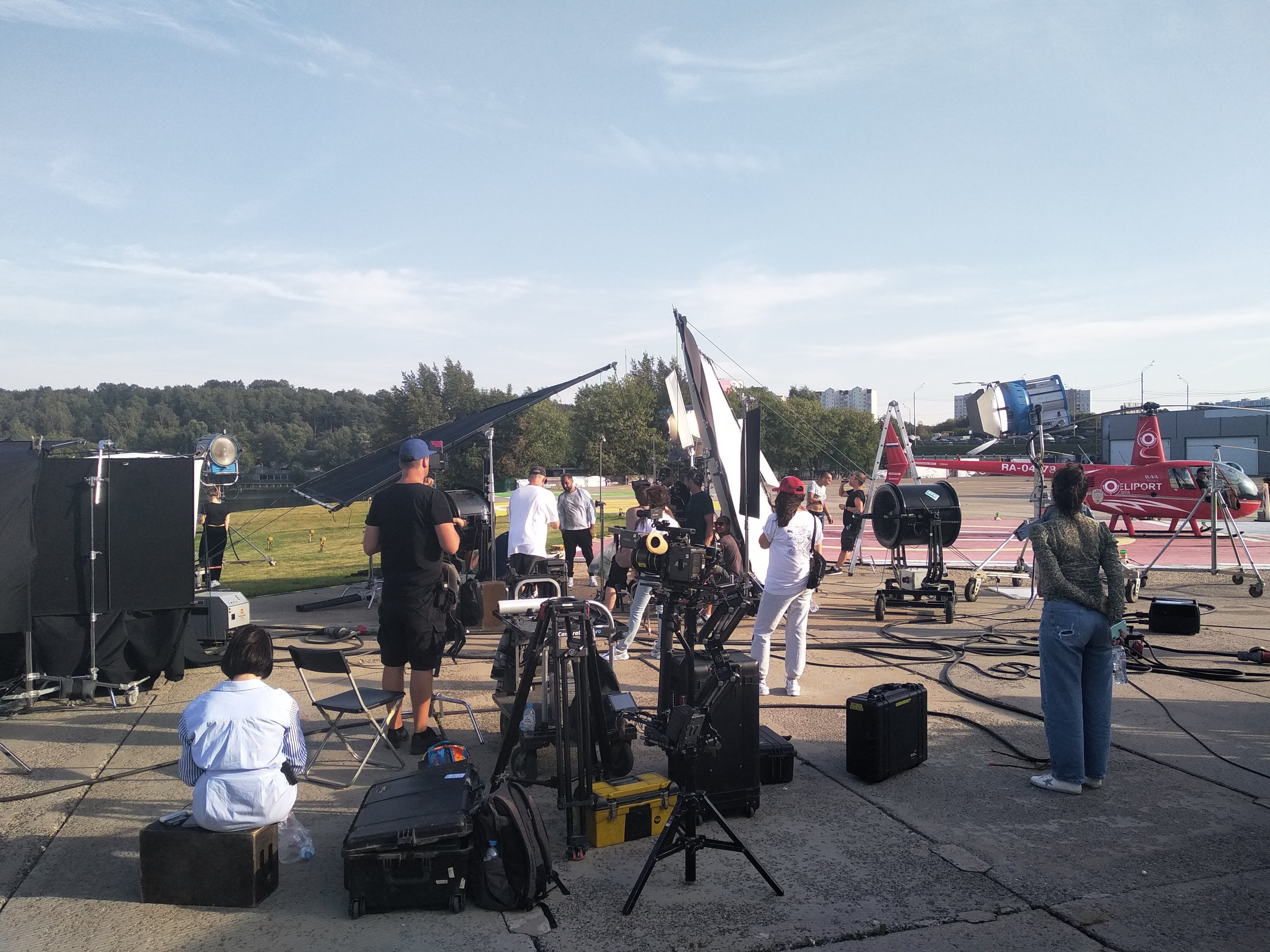 Бэкстейдж со съемок в Хелипорт Москва
